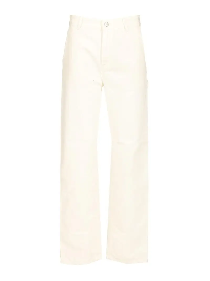 Pantaloni dritti Bianco