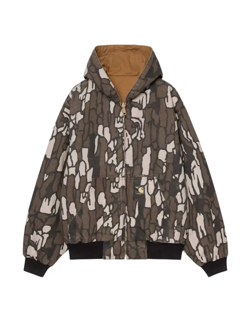 50 Years Anniversary OG Active reversible Jacket giacca reversibile con cappuccio - Hamilton Brown / Camo Treb rins S