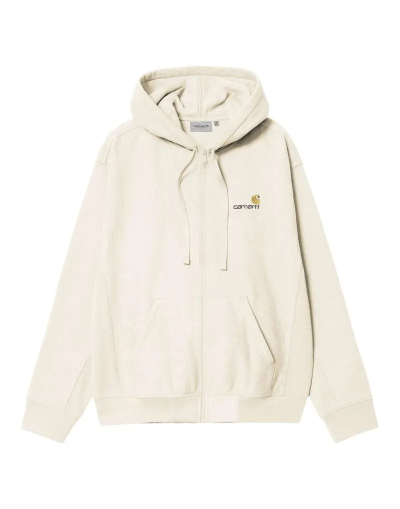 Carhartt Wip American Script zip hoodie felpa con cappuccio e zip - Natural S