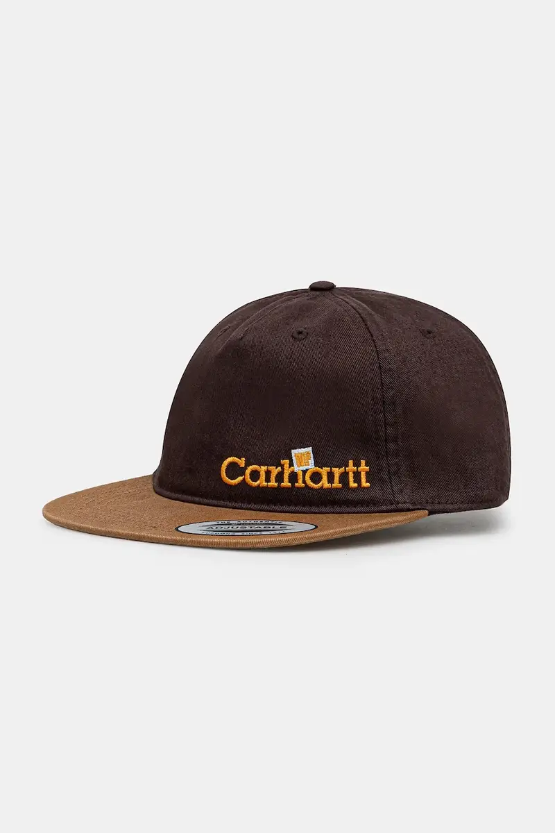 berretto da baseball in cotone Label Script Coach Cap colore marrone con applicazione I034361.51XX