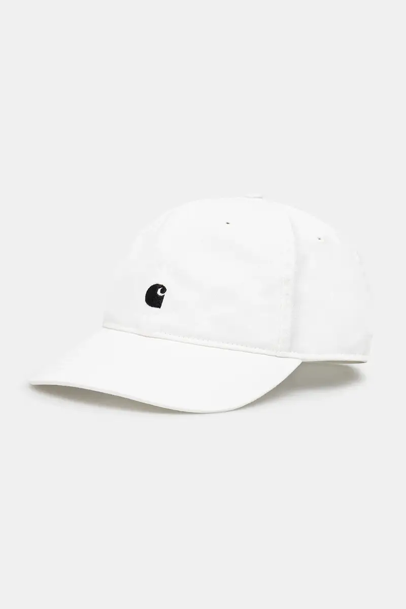 berretto da baseball in cotone Madison Logo Cap colore bianco con applicazione I034606