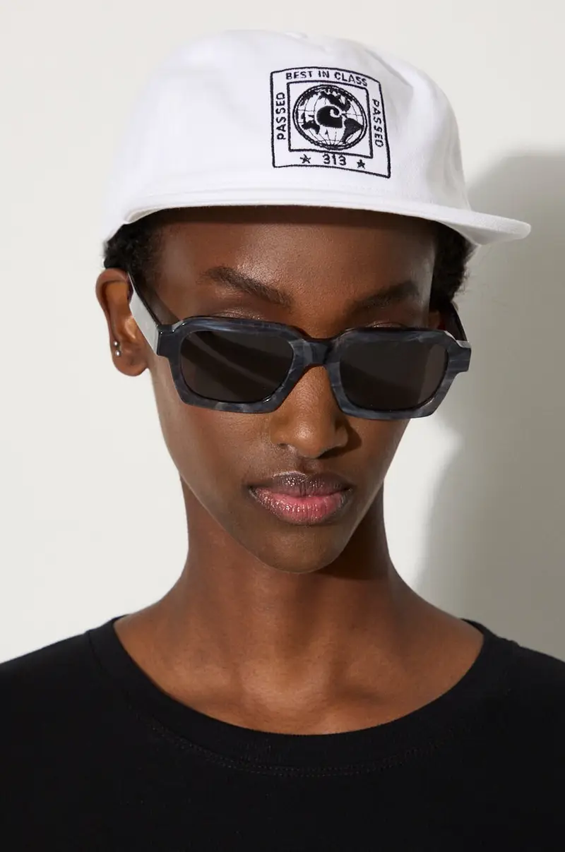 berretto da baseball in cotone Stamp Cap colore bianco con applicazione I033625.00AXX