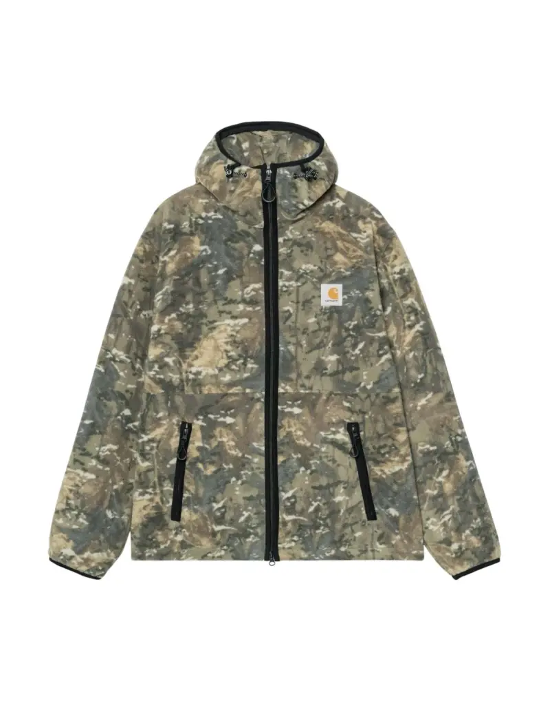 Blevin liner jacket pile con cappuccio - Camo combi green S