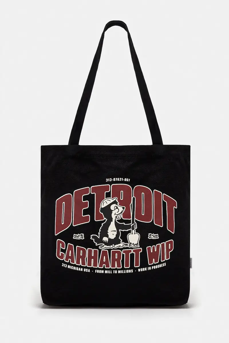 borsa in cotone Canvas Graphic Tote colore nero I033975