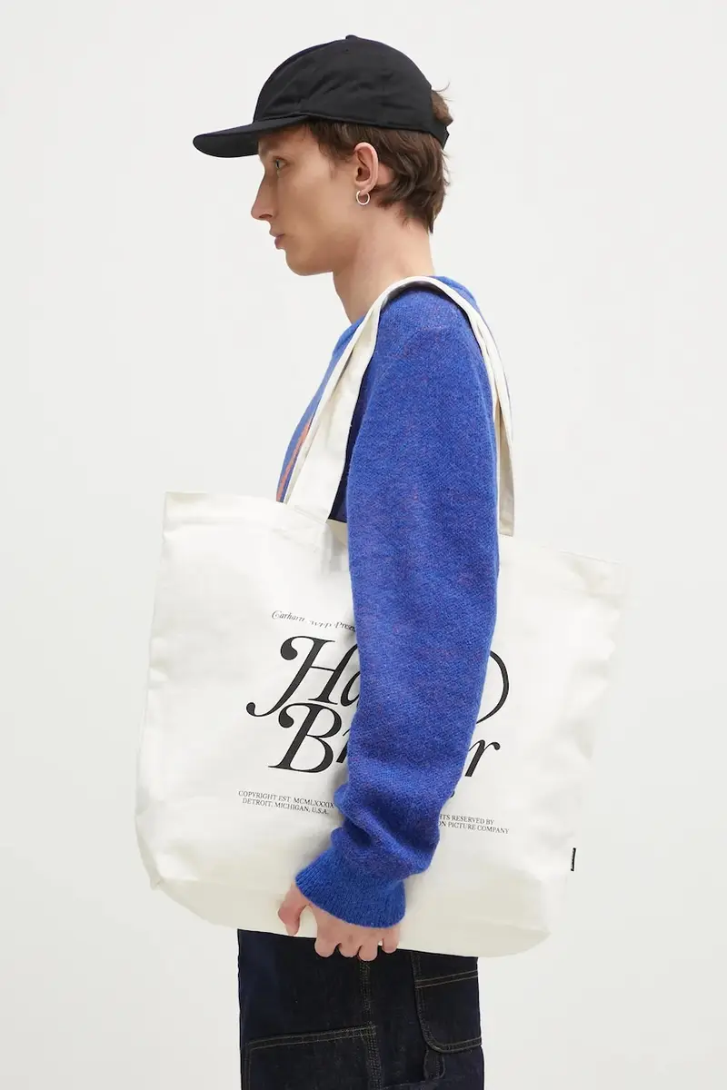 borsa in cotone Canvas Graphic Tote Large colore bianco I032928.2NVXX