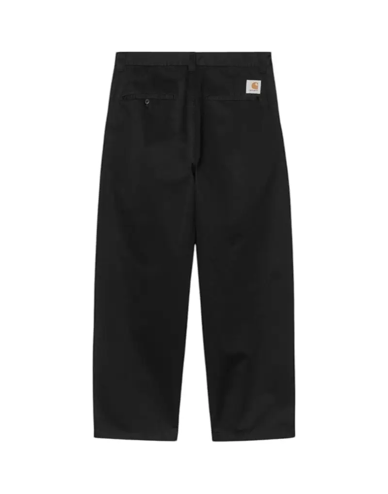 Brady pants pantaloni in cotone gamba larga - Black stone washed S