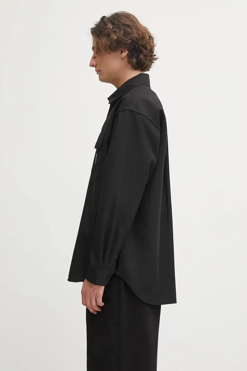 camicia con lana S Ray Shirt colore nero I035626.8901 miniatura 2