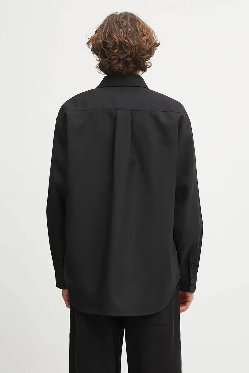 camicia con lana S Ray Shirt colore nero I035626.8901 miniatura 3