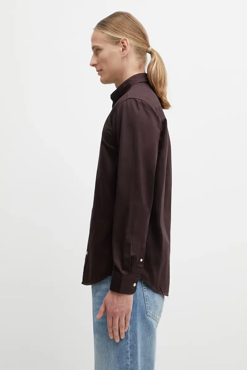 camicia in cotone L/S Madison Shirt uomo colore marrone I023339.39GXX miniatura 2