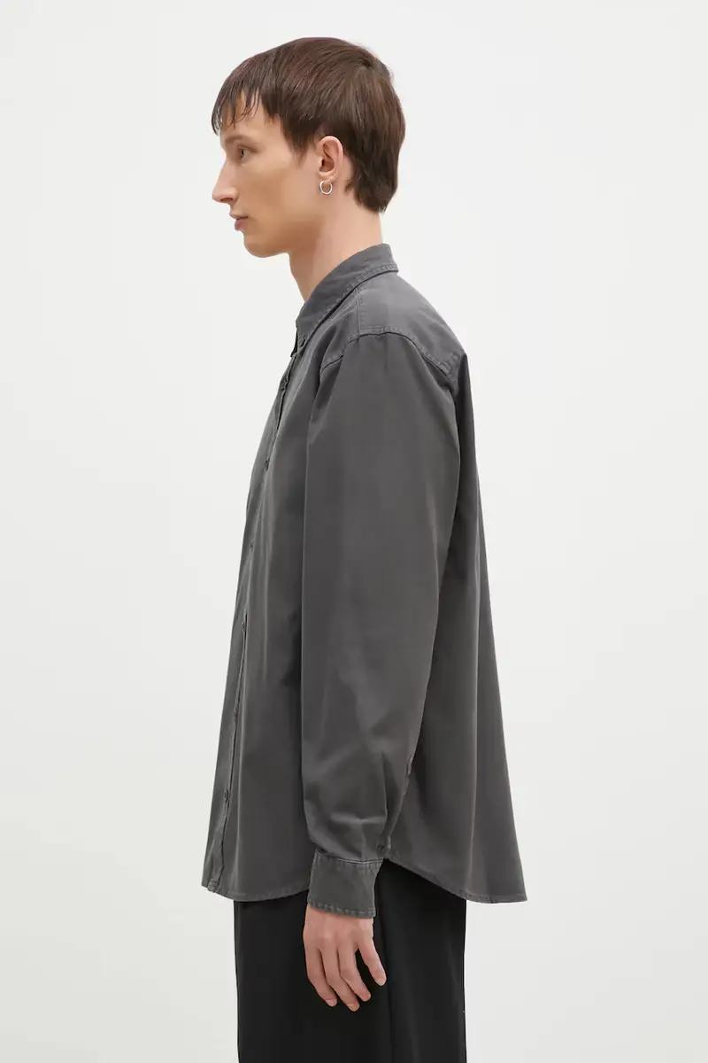 camicia in cotone Longsleeve Bolton Shirt uomo colore grigio I030238.87GD miniatura 2