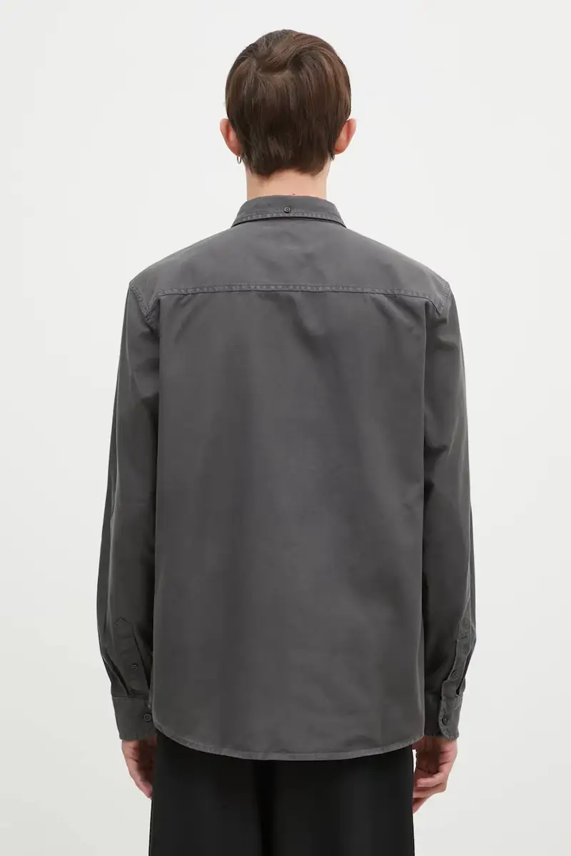 camicia in cotone Longsleeve Bolton Shirt uomo colore grigio I030238.87GD miniatura 3