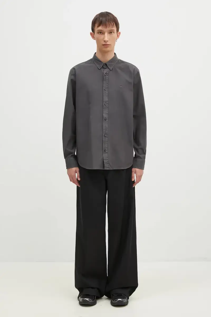 camicia in cotone Longsleeve Bolton Shirt uomo colore grigio I030238.87GD miniatura 5