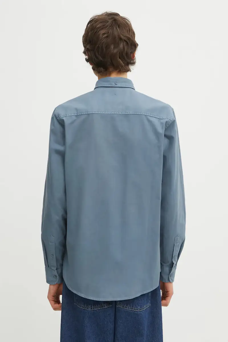 Carhartt Wip Maglia in cotone LS Bolton Shirt blu miniatura 3