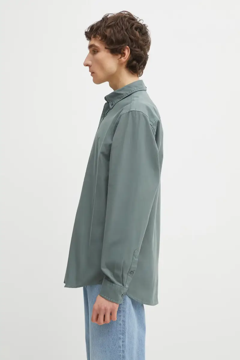 camicia in cotone LS Bolton Shirt Verde miniatura 2