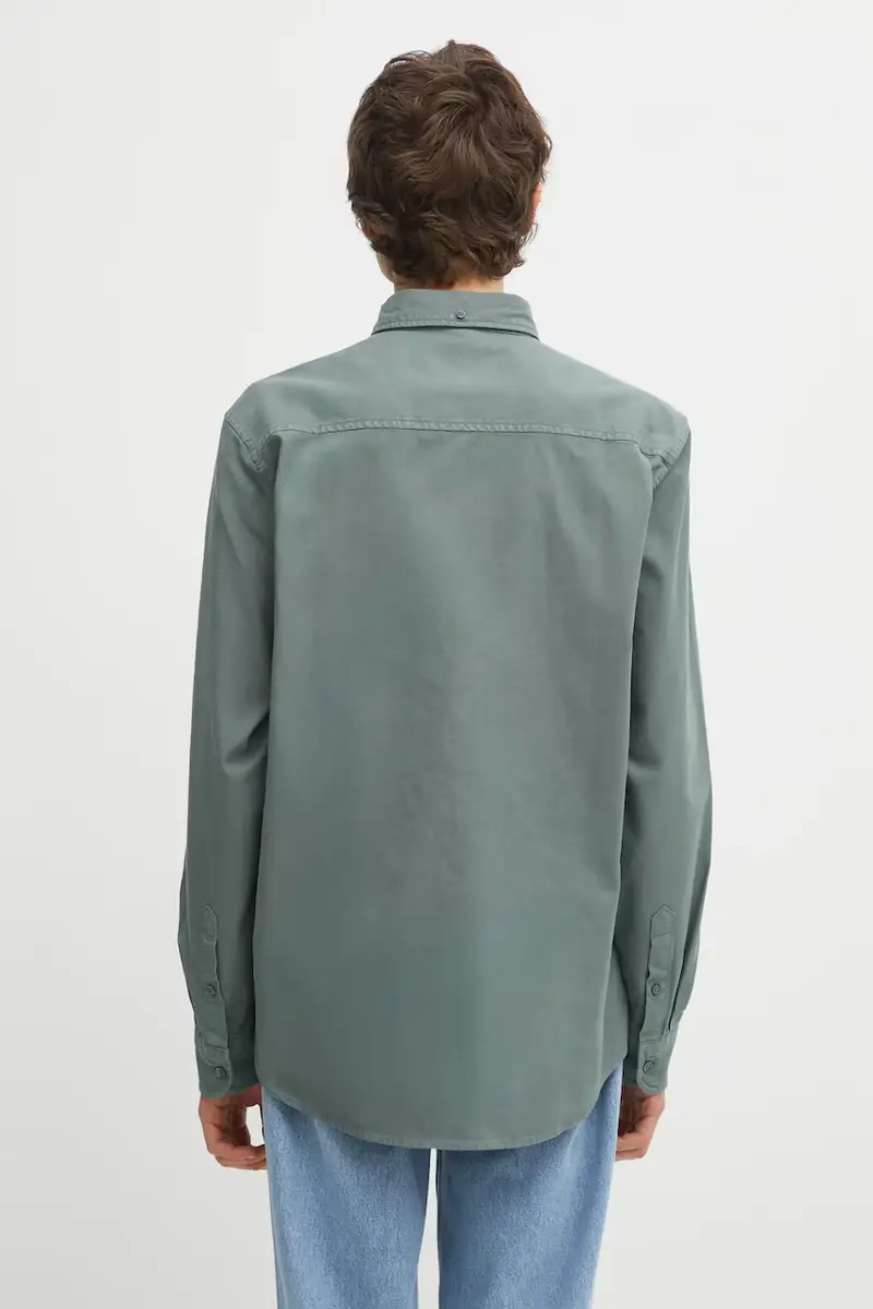 camicia in cotone LS Bolton Shirt Verde miniatura 3