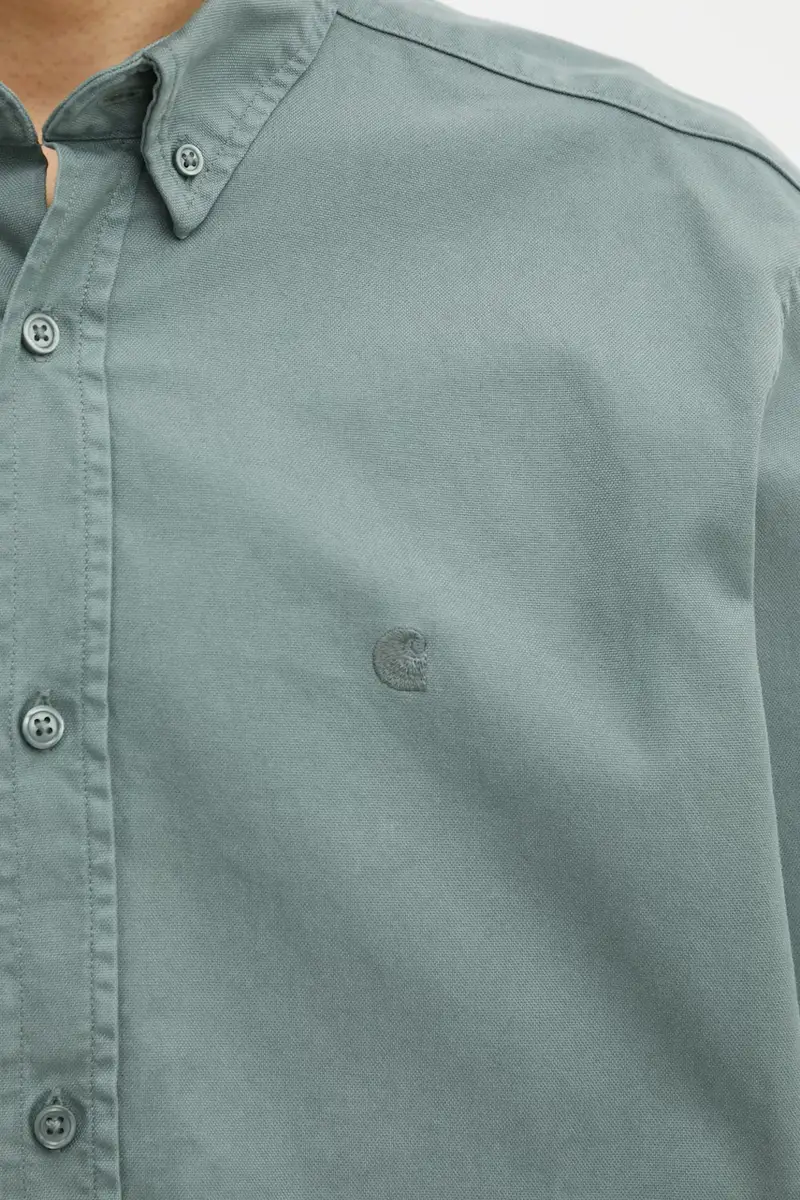 camicia in cotone LS Bolton Shirt Verde miniatura 4