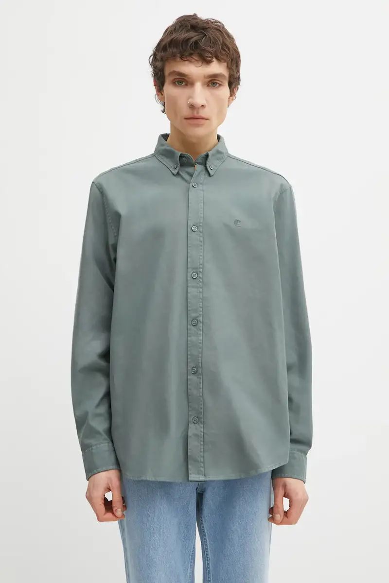 camicia in cotone LS Bolton Shirt Verde