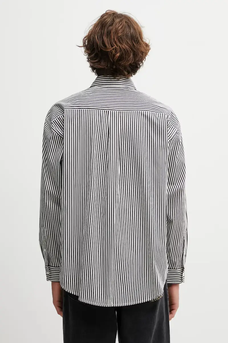 camicia in cotone LS Daldry Shirt Nero miniatura 3