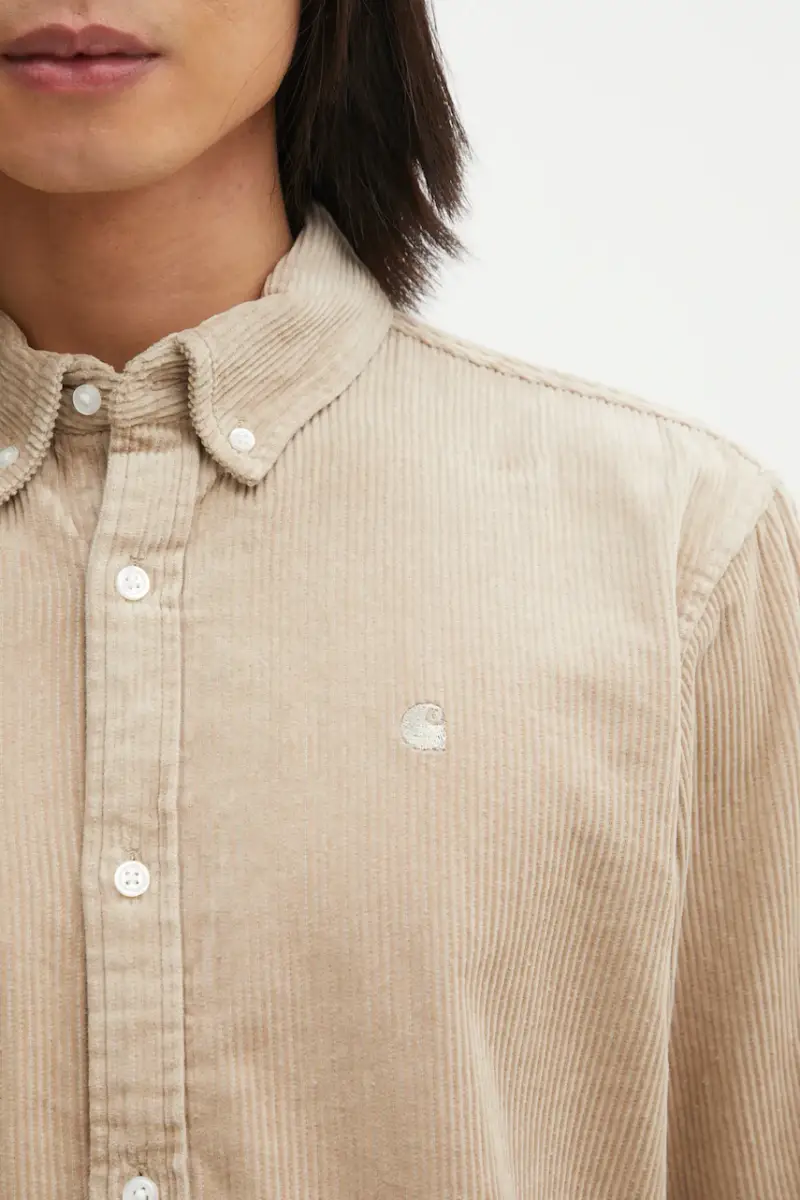 camicia in cotone Madison Cord uomo colore beige I029958.0FGXX miniatura 4