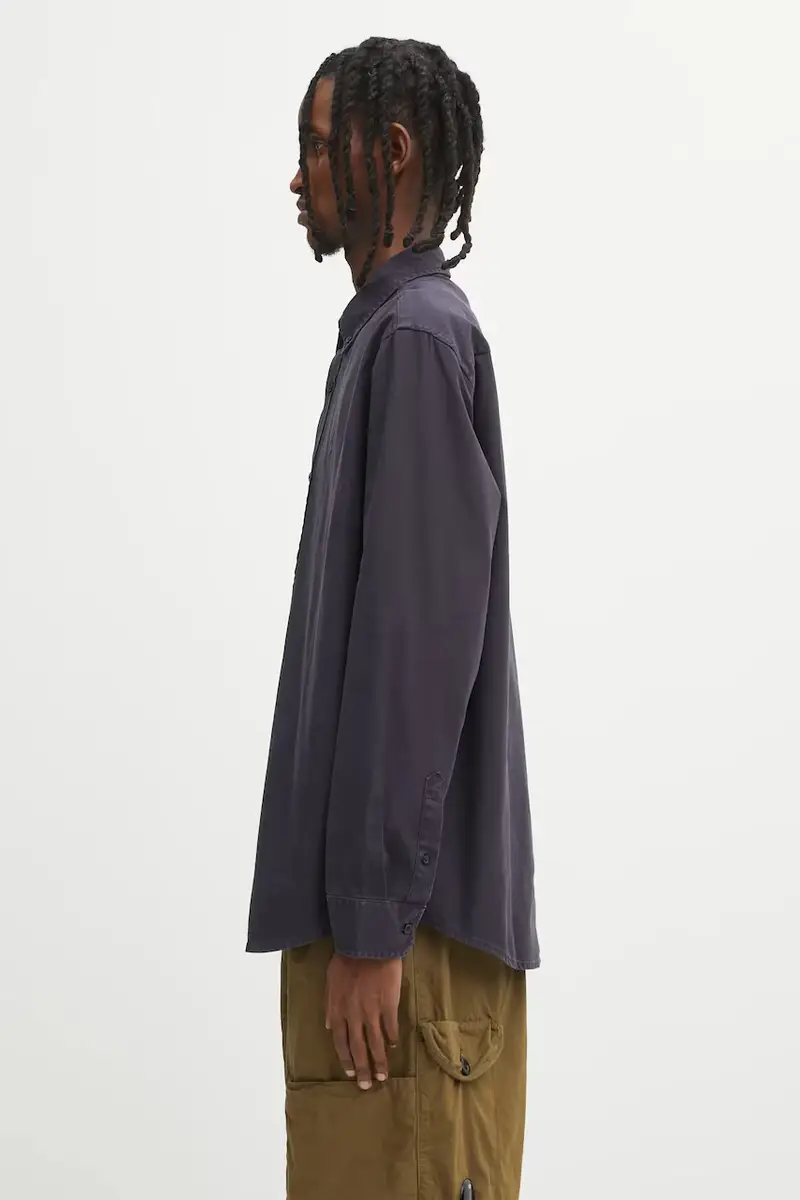 camicia in cotone S Bolton uomo colore blu navy I030238.1CXX miniatura 2