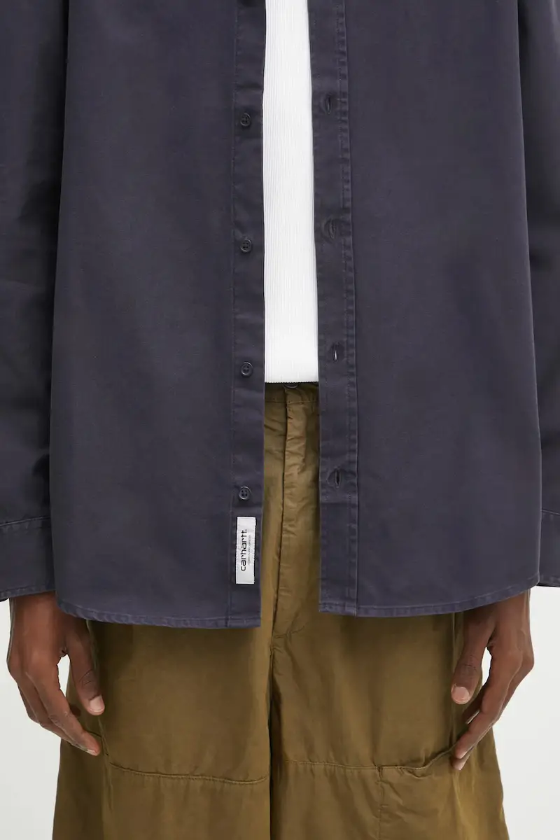 camicia in cotone S Bolton uomo colore blu navy I030238.1CXX miniatura 5