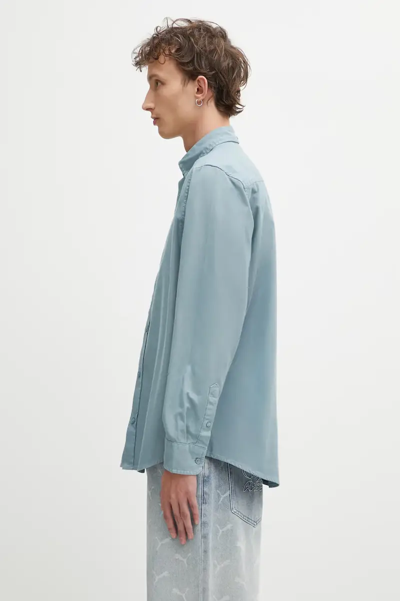 camicia in cotone S Bolton uomo colore turchese I030238.33EXX miniatura 2