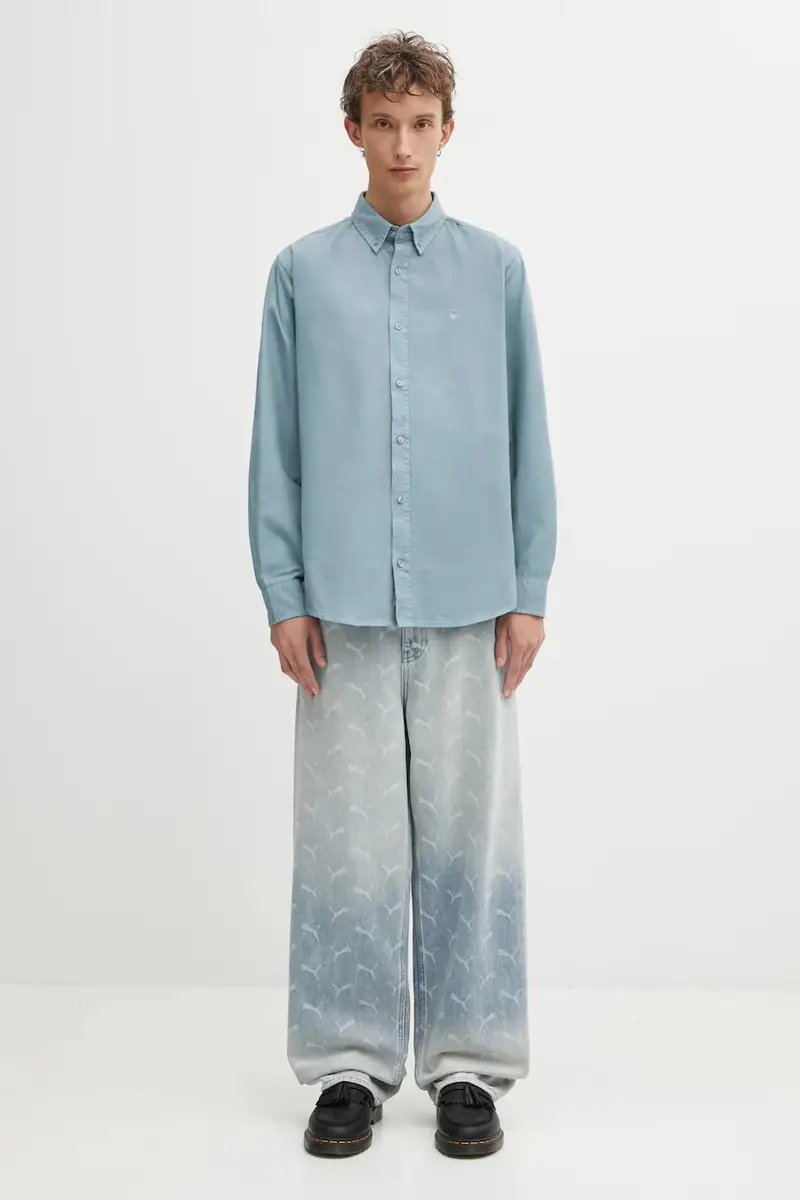 camicia in cotone S Bolton uomo colore turchese I030238.33EXX miniatura 5