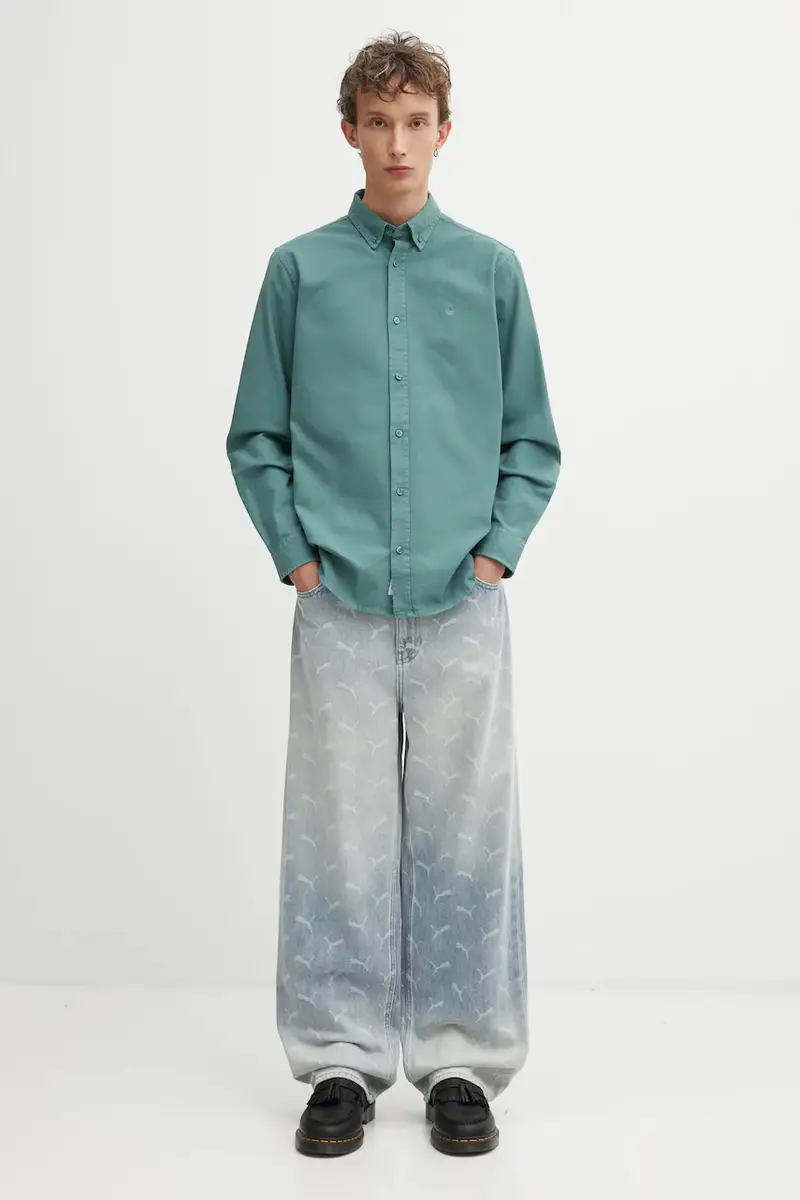 camicia in cotone S Bolton uomo colore verde I030238.2M2XX miniatura 5