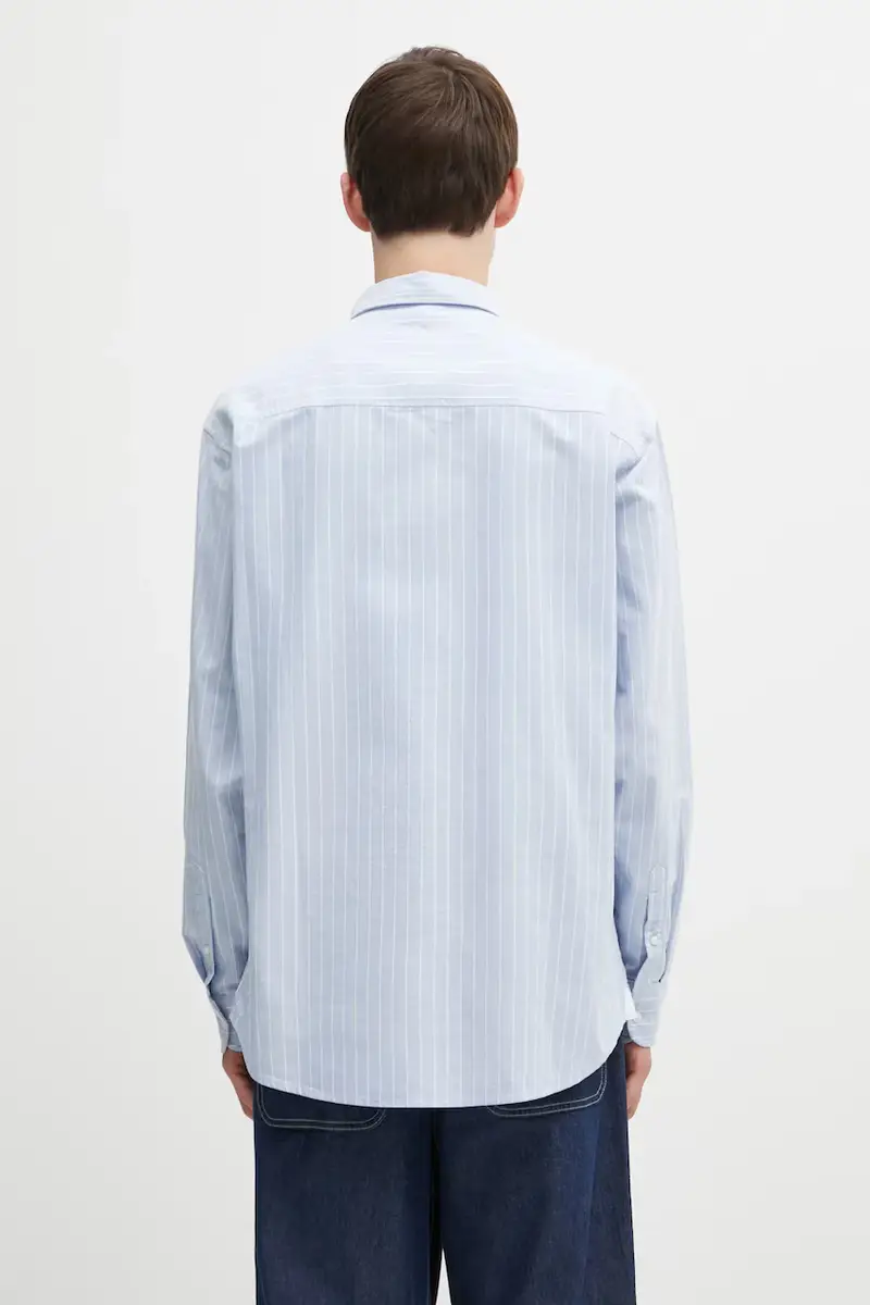 camicia in cotone S Cassel uomo colore blu I035327.35BXX miniatura 3