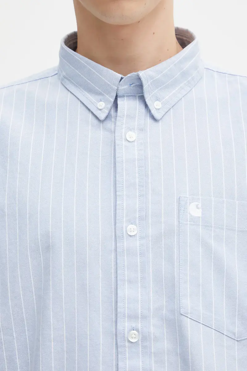 camicia in cotone S Cassel uomo colore blu I035327.35BXX miniatura 4