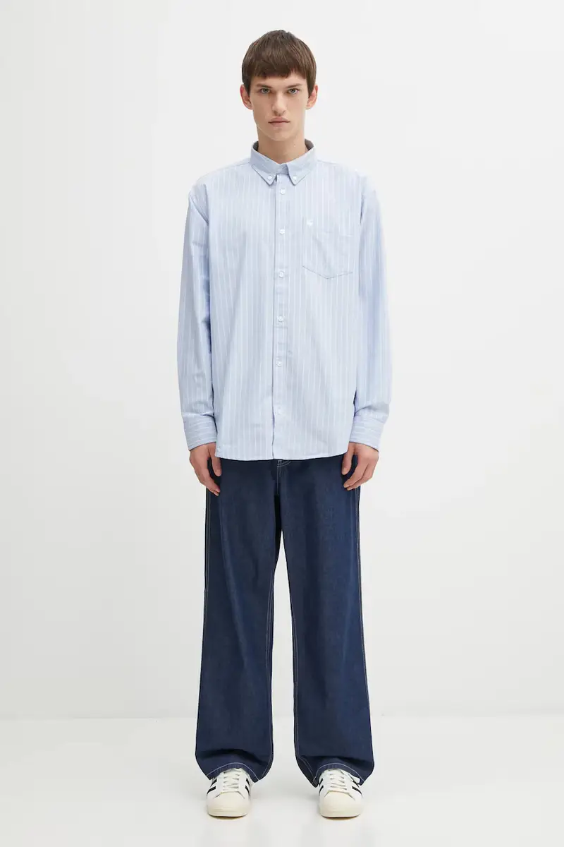 camicia in cotone S Cassel uomo colore blu I035327.35BXX miniatura 5