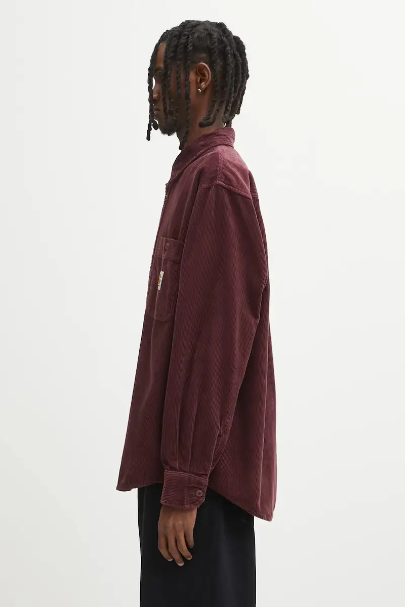 camicia in cotone S Flint Shirt uomo colore granata I035837.33KXX miniatura 2