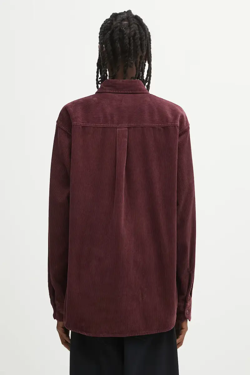 camicia in cotone S Flint Shirt uomo colore granata I035837.33KXX miniatura 3