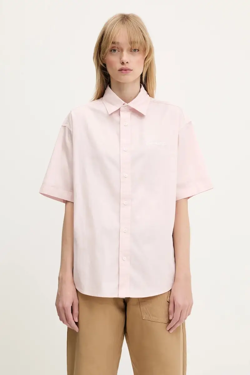 camicia in cotone S Jaxon Shirt donna colore rosa I033080