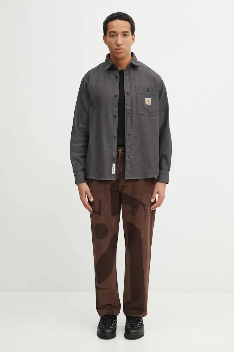 camicia in cotone S Lucas uomo colore nero I035335.K02XX miniatura 5