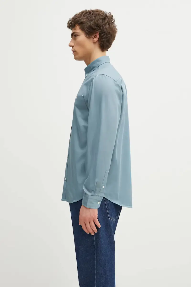 camicia in cotone S Madison Shirt uomo colore blu I023339.39HXX miniatura 2