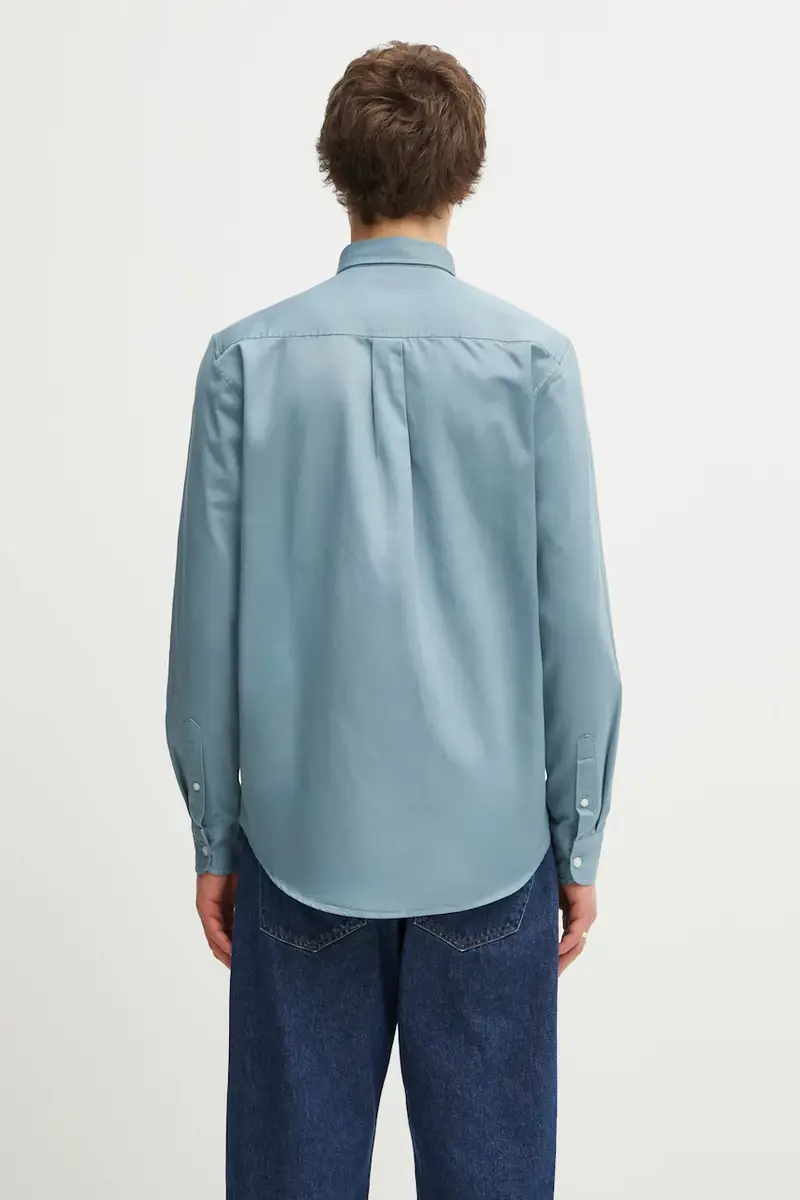 camicia in cotone S Madison Shirt uomo colore blu I023339.39HXX miniatura 3