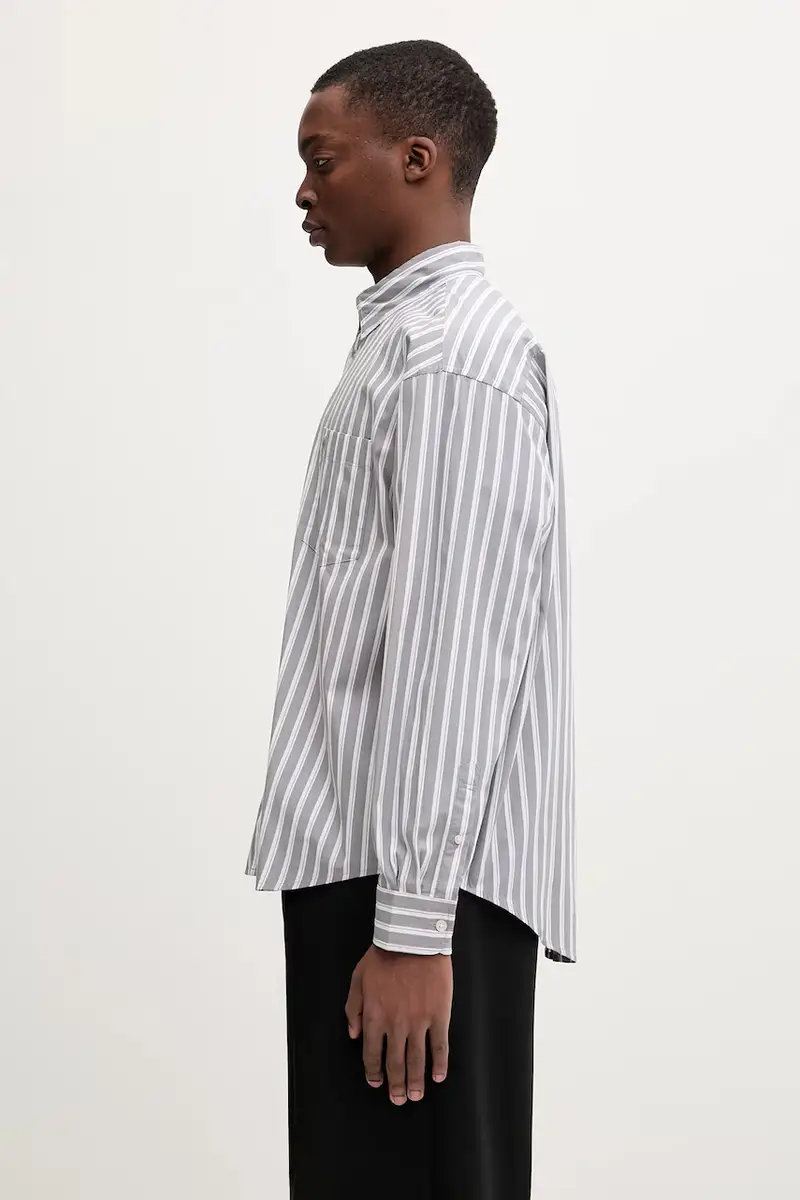 camicia in cotone S Malden uomo colore grigio I035334.3CXXX miniatura 2