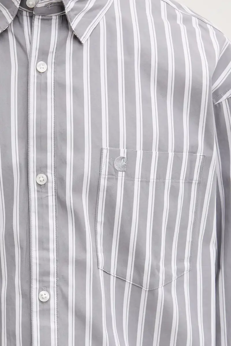 camicia in cotone S Malden uomo colore grigio I035334.3CXXX miniatura 4