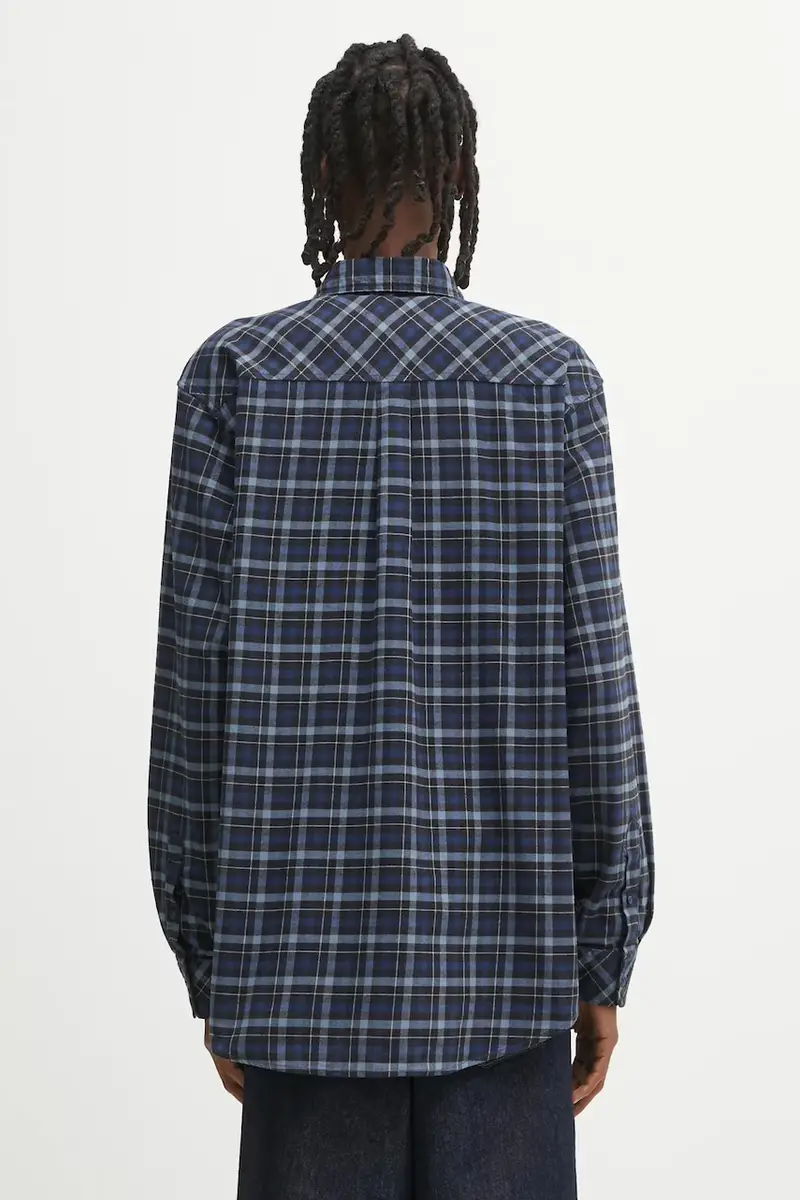 camicia in cotone S Widmark uomo colore blu navy I035326.35NXX miniatura 3