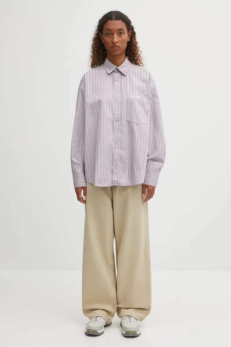 camicia in cotone W' Grimsby donna colore violetto I035134.32WXX miniatura 5