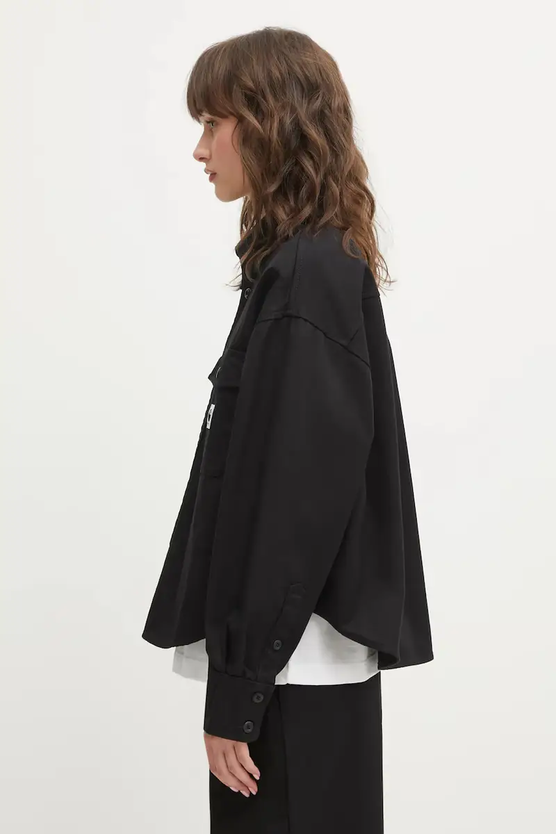 camicia in cotone W Kelly Shirt Jac donna colore nero I036320.8902 miniatura 2