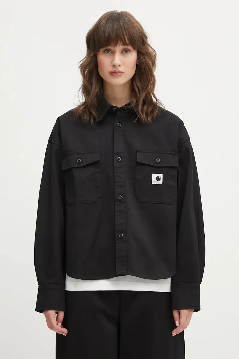 camicia in cotone W Kelly Shirt Jac donna colore nero I036320.8902