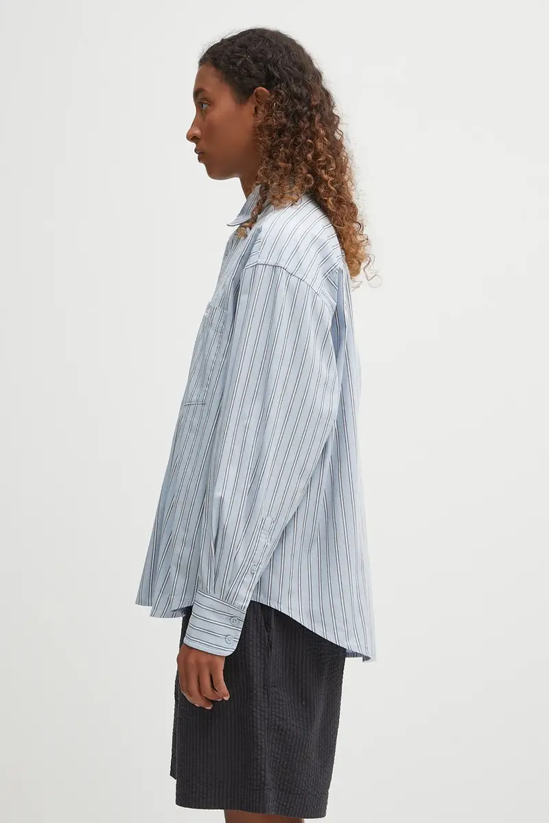 camicia in cotone W' L/S Grimsby donna colore blu I035134.30OXX miniatura 2