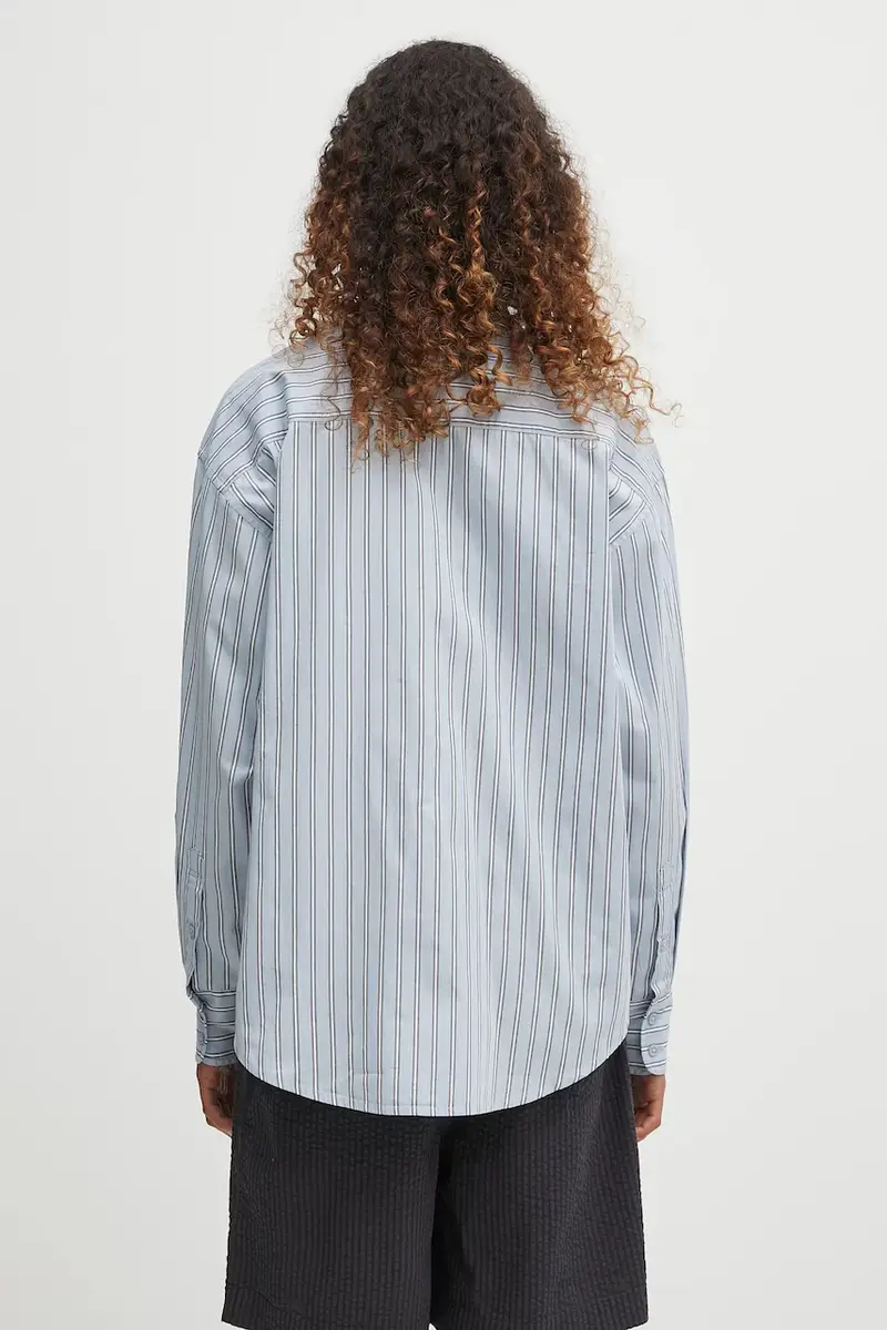 camicia in cotone W' L/S Grimsby donna colore blu I035134.30OXX miniatura 3