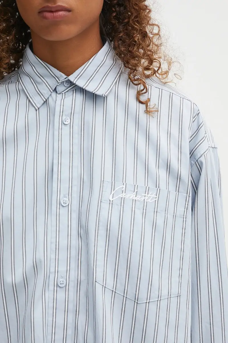 camicia in cotone W' L/S Grimsby donna colore blu I035134.30OXX miniatura 4