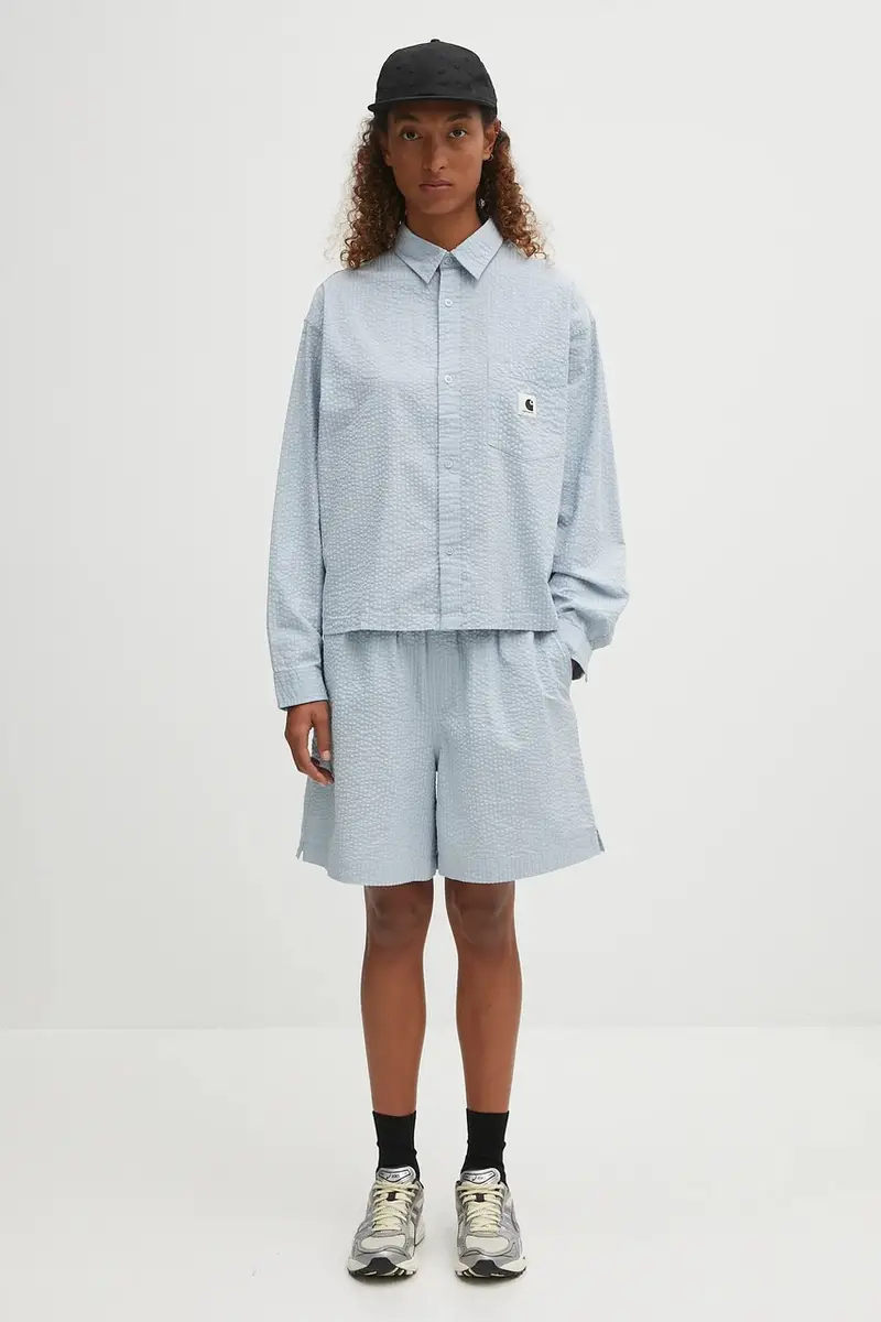 camicia in cotone W' Toland donna colore blu I035132.31SXX miniatura 5