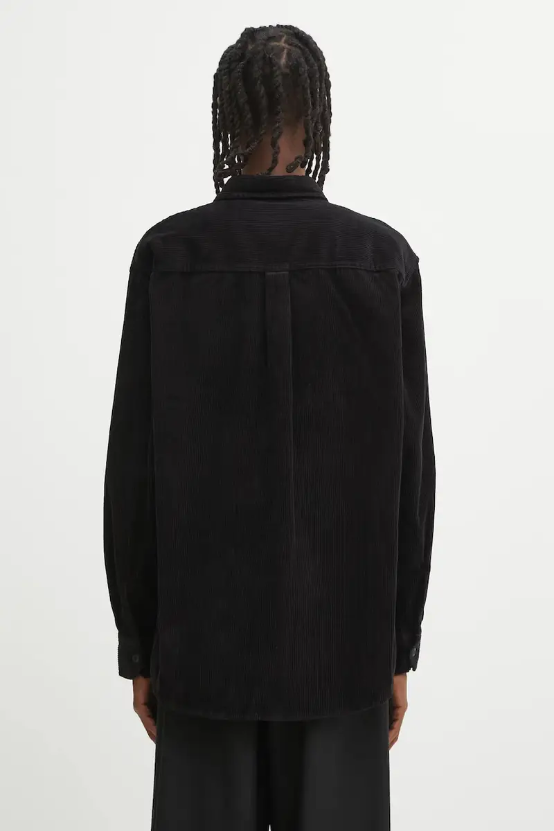 camicia in velluto a coste L/S Flint Shirt uomo colore nero I035837.89XX miniatura 3