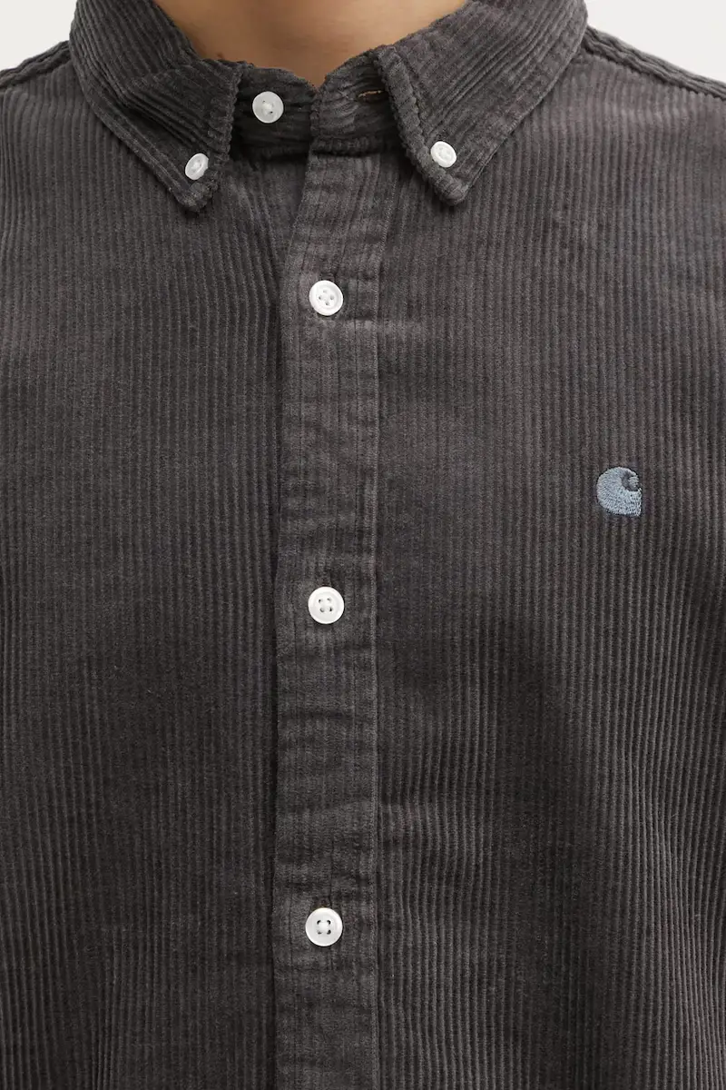 camicia in velluto a coste S Madison Cord uomo colore grigio I029958.2F9XX miniatura 4