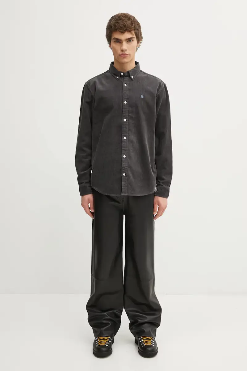 camicia in velluto a coste S Madison Cord uomo colore grigio I029958.2F9XX miniatura 5